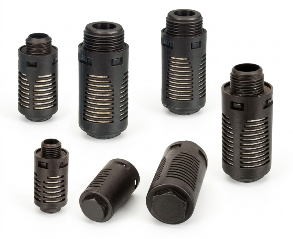 COMPACT PLASTIC EXHAUST MUFFLERS