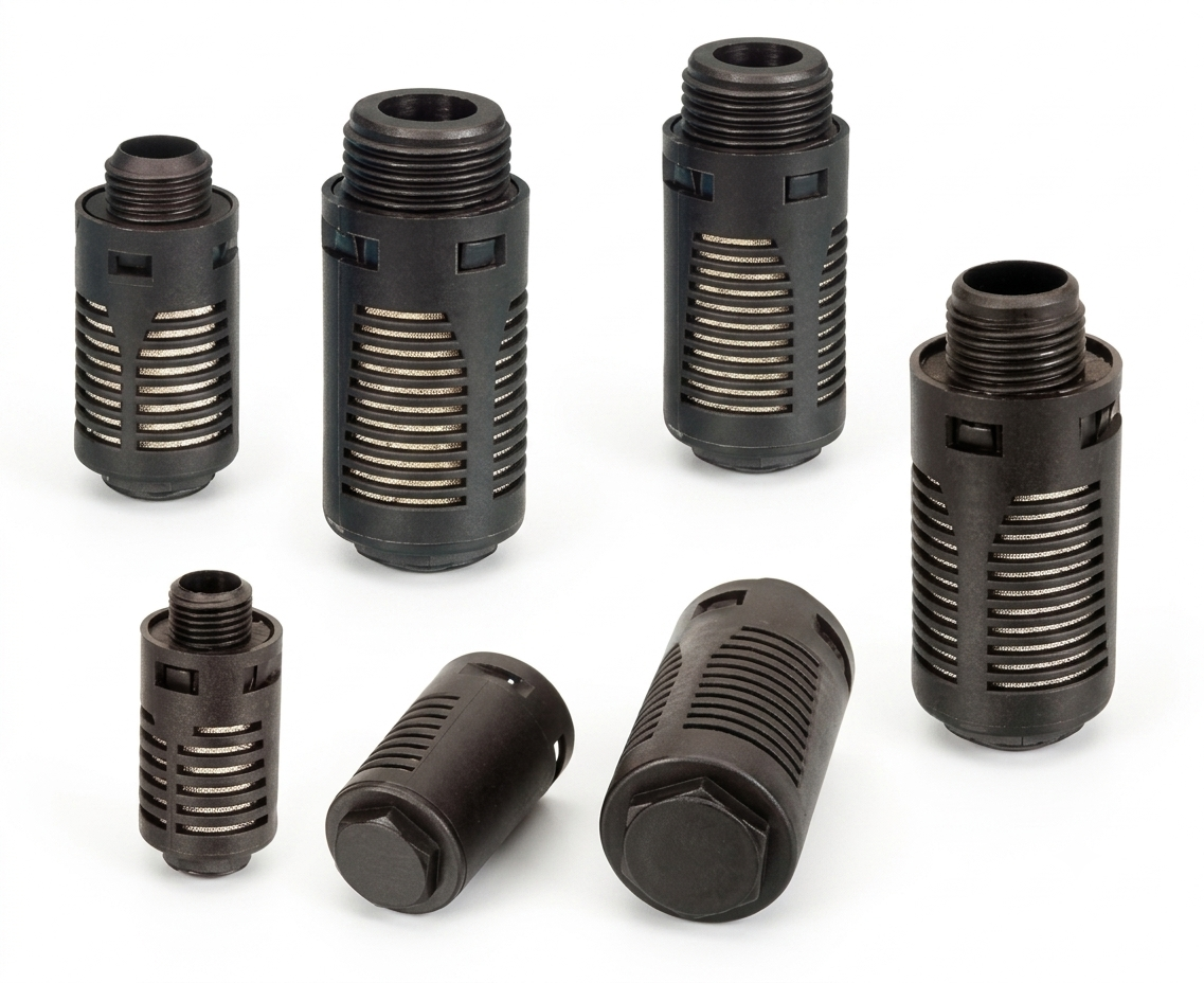 COMPACT PLASTIC EXHAUST MUFFLERS