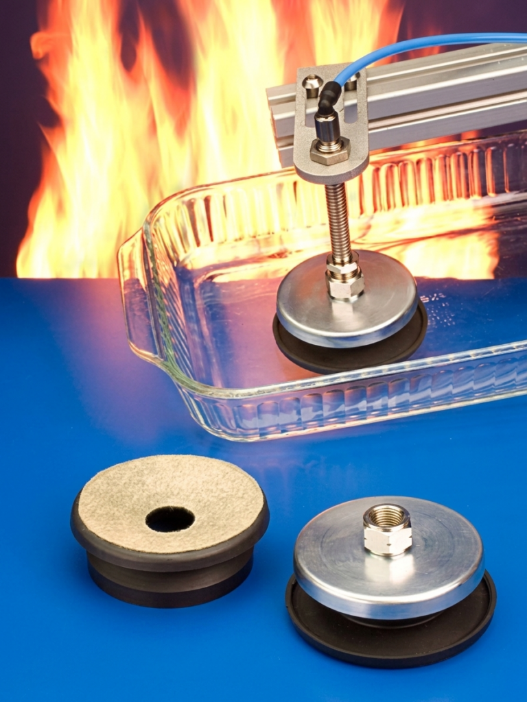 HIGH TEMPERATURE SUCTION CUPS FOR GLASS HANDLING